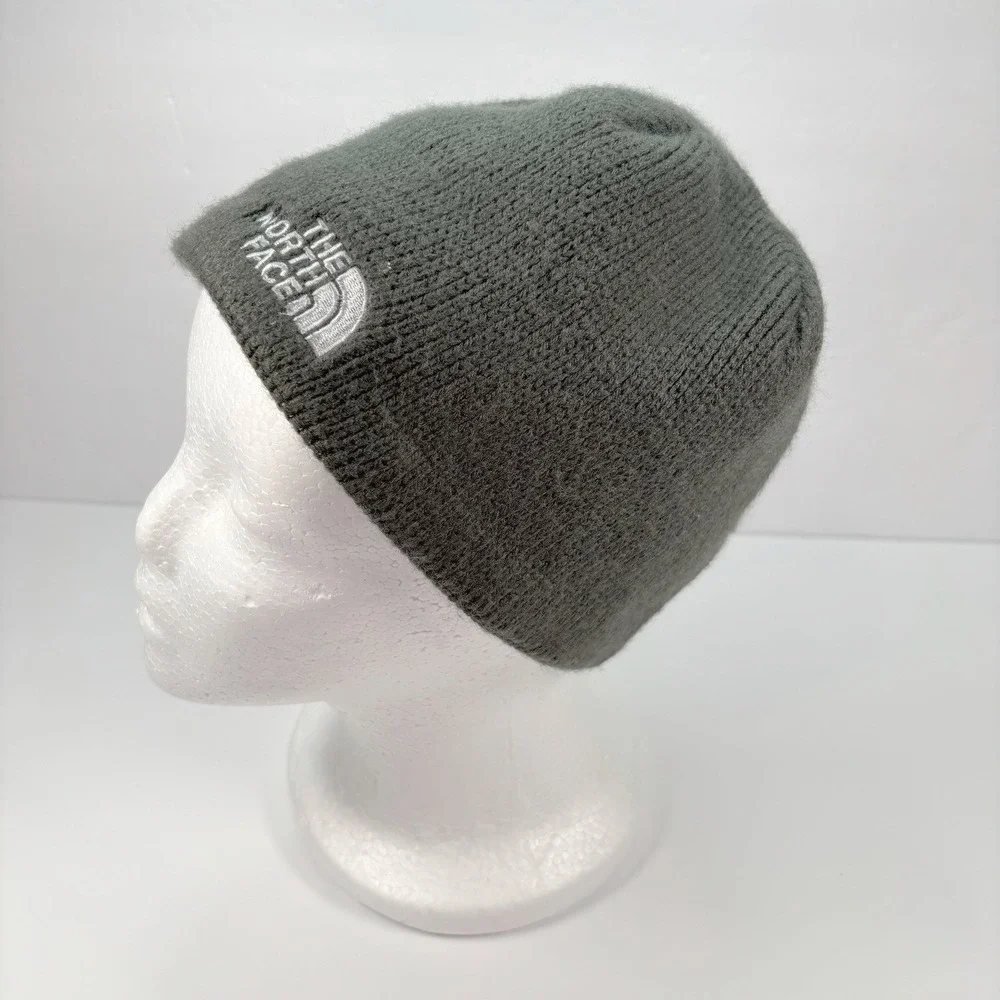 The North Face Gray Knit Fleece Lined Beanie Hat Unisex One Size Outdoor
